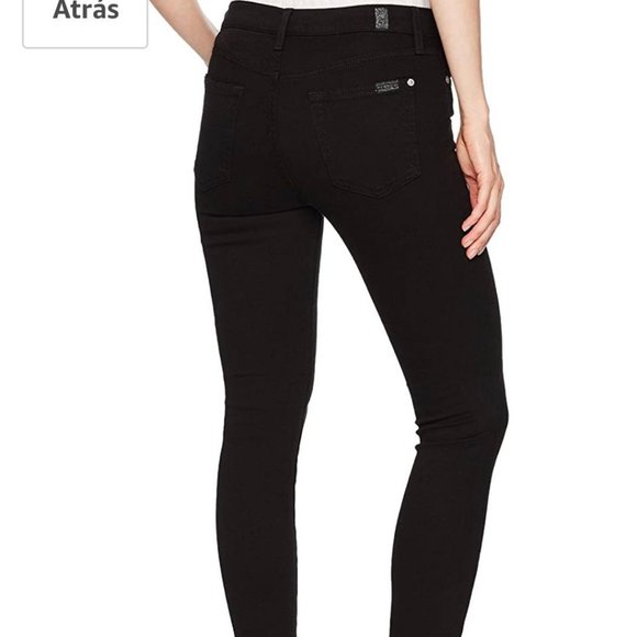 7 For All Mankind Women’s Skinny Jean Black - Picture 2 of 6